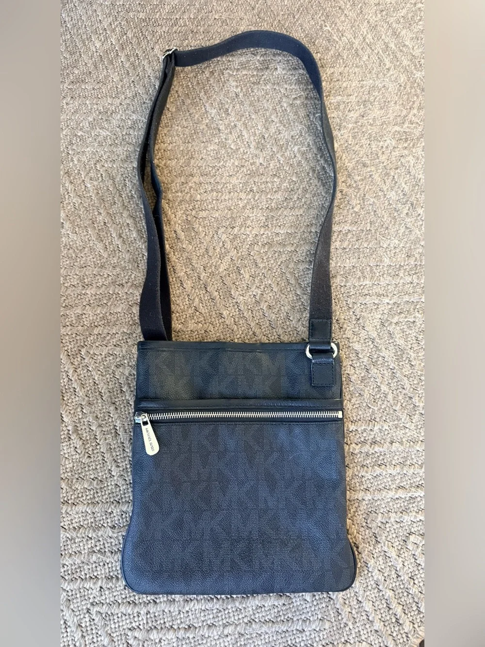 Michael Kors Black Crossbody with Front Zip